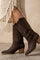 Hannah Cowboy Boots | Dark Maroon