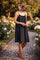 Casale short strap dress | Black