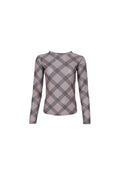 Annie Mesh Blouse 3846 | Taupe Argyle | Black Colour