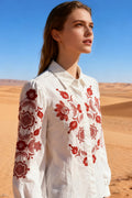 Mio Embroidered Floral Shirt | Skjorte fra Avery