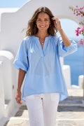 Penelope Puff Shirt | Sky Blue – nedsat