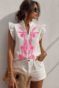 Calla Shirt W. Ruffles | White – nedsat