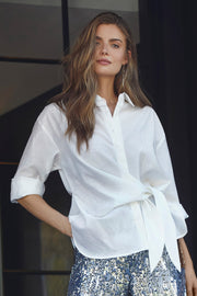 Idina Tie Shirt 35990 | Off white | Bluse fra Co'couture