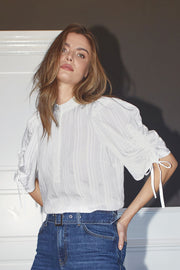 Kesi SS Puff Blouse 35956 | White | Bluse fra Co'couture