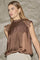 Idun Lace Ballon Top 45185 | Dark Brown | Top fra Co'couture