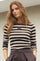 Granny Rib Emb LS Blouse 43007 | OffWhite/DarkBrown | T-Shirt fra Co'couture
