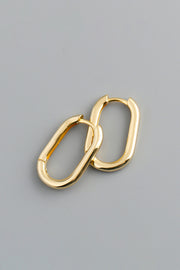 Kichi Earrings | Guldfarvet | Oval Øreringe fra Coi
