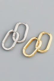 Kichi Earrings | Sølvfarvet | Oval Øreringe fra Coi