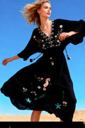 Molly Embroidery Seahorse Maxi Dress | Kjole fra Avery
