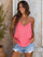 Collina loose strap top | Coral