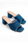 Mid-Heel Denim Sandals | Dark Blue | Sandaler fra Lazy Bear