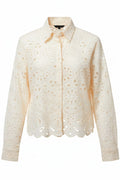 Viola Embroidery Shirt | Beige | Skjorte fra Atelier C