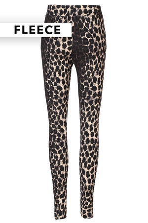 Alma Leggings (Fleece) | Dunkelbraun Lux Leo | Leggings von Liberté