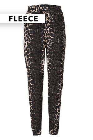Alma Hose (Fleece) | Dunkelbraun Lux Leo | Hose von Liberté