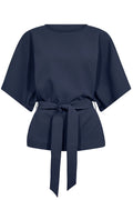 Freya Tie Top | Mørkeblå | Bluse fra French Laundry