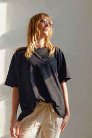 Carol Tee 205698 | Black w. Black | T-Shirt fra Freequent