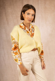 Sleeveless vest in 80% kid mohair V7485 | Light Yellow | Strik fra Atelier C