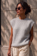 Jolie Knit Vest | Pearl Gray