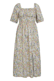 Gro Dress | Green Multi Flower | Kjole fra Liberté