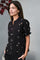 Savy Flower Emb Bluse | Schwarz | Bluse von Neo Noir