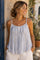 Sovana Stripe Strap top | Denim