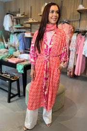 Luna Multi Kimono | Pink Multi | Kimono fra Black Colour