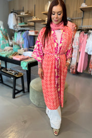 Luna Multi Kimono | Pink Multi | Kimono fra Black Colour