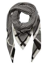 Imperial Scarf | White & Black | Tørklæde fra French Laundry