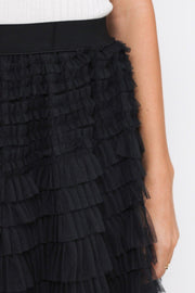 Jupe Ruffle Skirt | Sort | Nederdel fra Avery