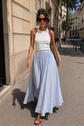 Akrotiri Stripe Skirt | Blue Stripe