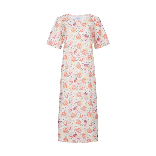Alma Tshirt Dress | Creamy Peach Flower | Kjole fra Liberté