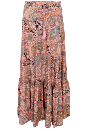 Luna Maxi Frill Skirt | Imperial Rose