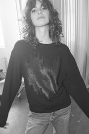 Dakota O-LS Glam Sweatshirt | Black | Sweats fra Mos Mosh