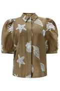 Flora Ss Blouse | Caramel Beach Embroidery – nedsat