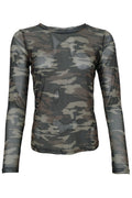 Kaa Mesh Blouse 42000 | Army | Black Colour