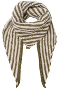 Dell Mini Stripe Scarf 208394 | Dk. Lime stripe | Black Colour