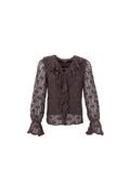 Aisha Lace Blouse 41301 | Coffee | Black Colour