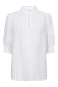 Flory Blouse 208002 | Brilliant White W. Silver | Bluse fra Freequent – nedsat