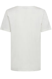 Fenjal Tee | Off-white w. Black | T-Shirt fra Freequent