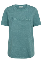 Wille Tee 204383 | Dusty Turquoise | T-Shirt fra Freequent