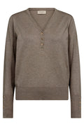 Katie Pullover 204447 | Desert Taupe Melange | Strik fra Freequent – nedsat
