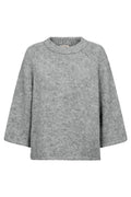 Lulu Pullover | Med. Grey Melange | Strik fra Freequent