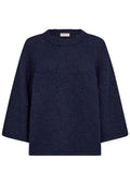 Grslulu Pullover 205507 | Navy Blazer Melange | Strik fra Freequent