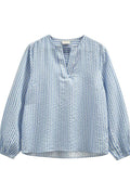 Zella Blouse 207422 | Vista Blue W. Moonbeam | Bluse fra Freequent – nedsat