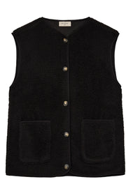 Teddy Waistcoat | Black | Vest fra Freequent