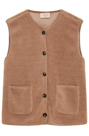 Teddy Waistcoat | Desert Taupe | Vest fra Freequent