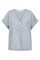 Esoliva Blouse 208170 | Chambray Blue W Star Off-White | Bluse fra Freequent