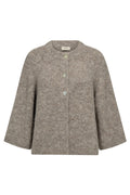 Grslulu Cardigan 211646 | Desert Taupe Melange | Cardigan fra Freequent
