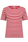 Liana Tee 211647 | True Red W. Star Off-White | T-Shirt fra Freequent