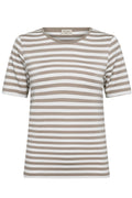 Liana Tee 211647 | Simply Taupe W. Star Off-White | T-Shirt fra Freequent